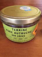 Terrine pure autruche aux cepes 180 g